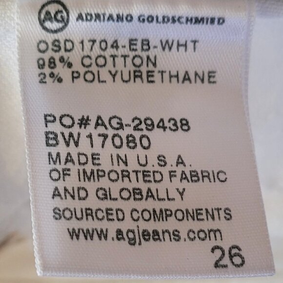 Adriano Goldschmied Mid-Rise Stilt Crop Cigarette Leg White Jean NEW - Picture 14 of 14